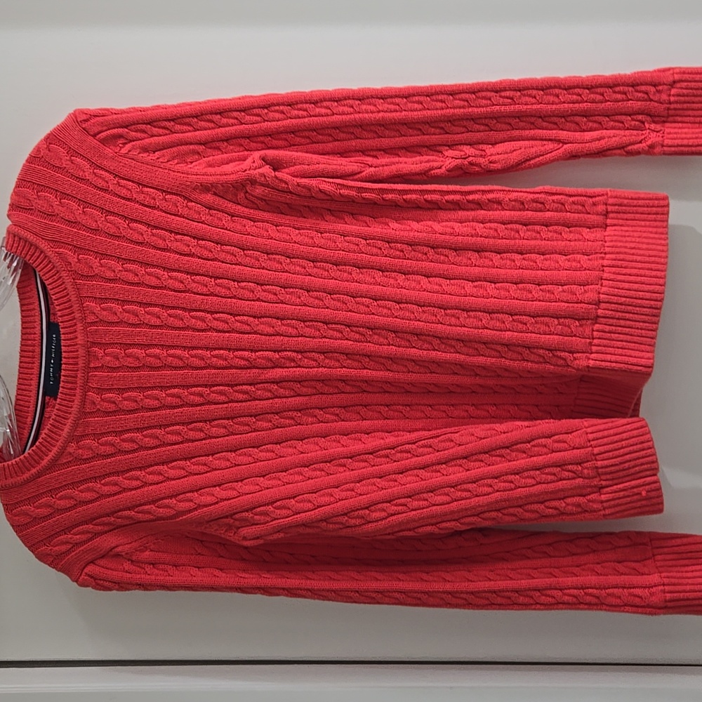 Tommy Hilfiger Vibrant Red Knit Pullover